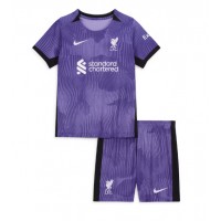 Camisa de Futebol Liverpool Equipamento Alternativo Infantil 2023-24 Manga Curta (+ Calças curtas)